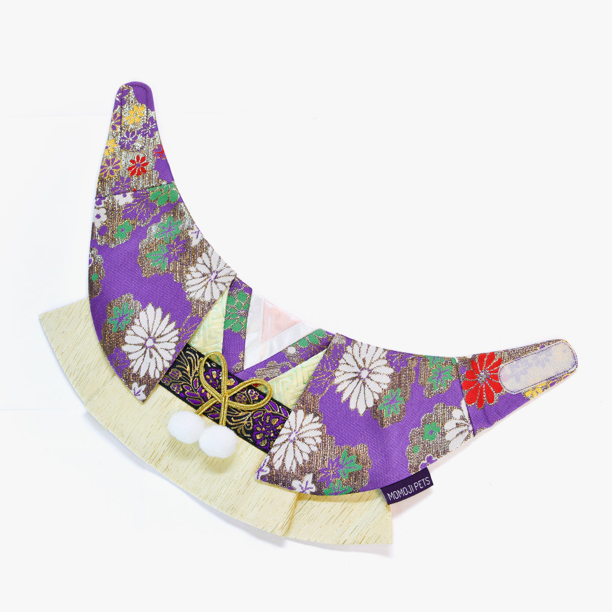 Meguro purple kimono bandana laid open