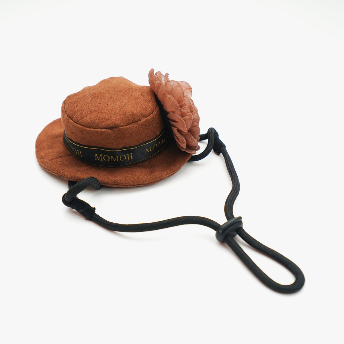 Piccadilly rose hat showing the cord strap