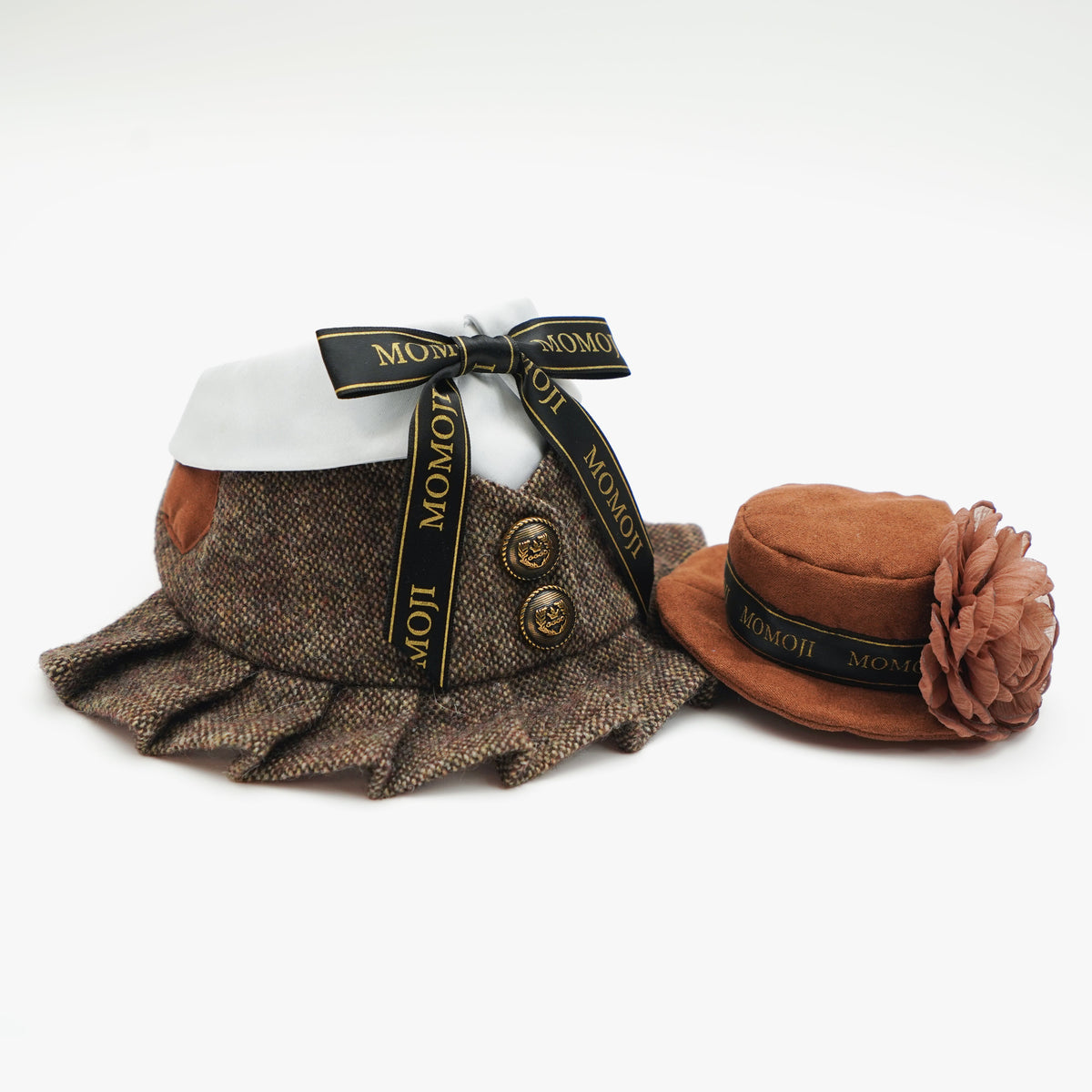 Piccadilly tweed bandana with the matching rose hat